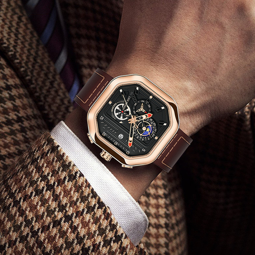 NOIR AURUM -Premium Sense Square Watch